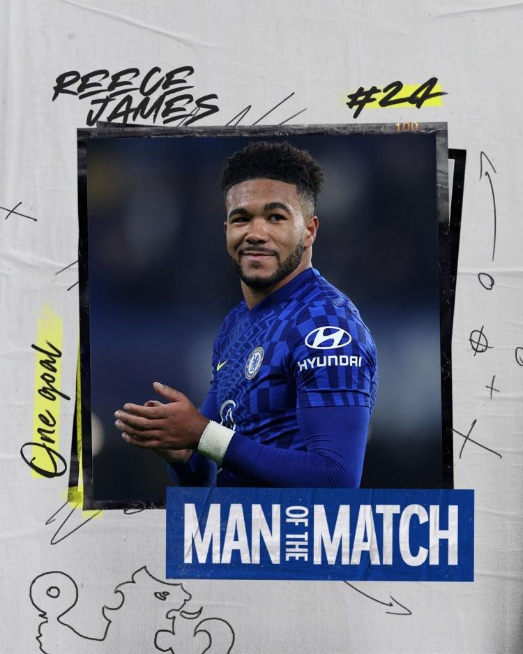 切尔西晒里斯-詹姆斯海报:200场里程碑,纯血切尔西人